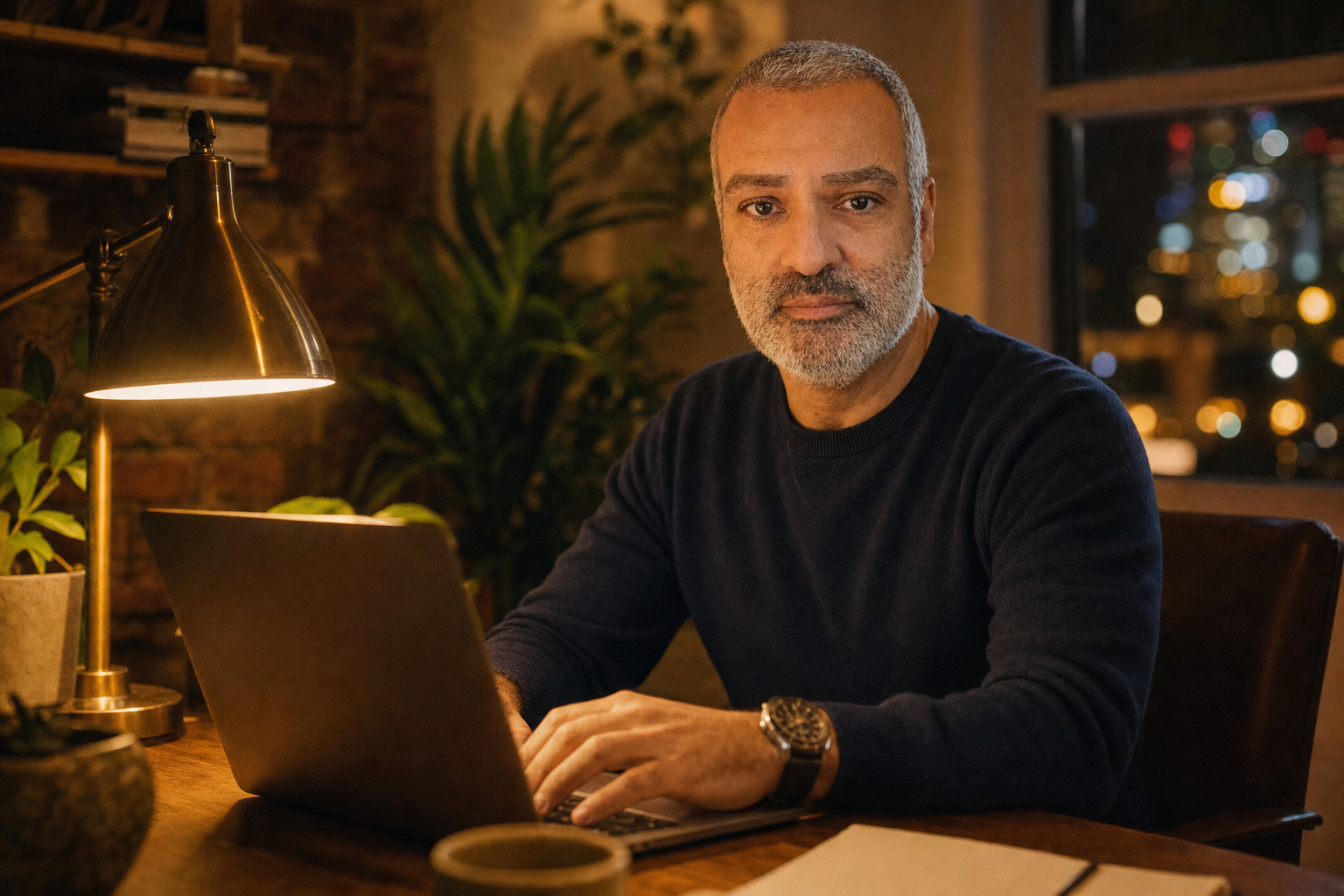 Frédéric Lemonnier dans son bureau